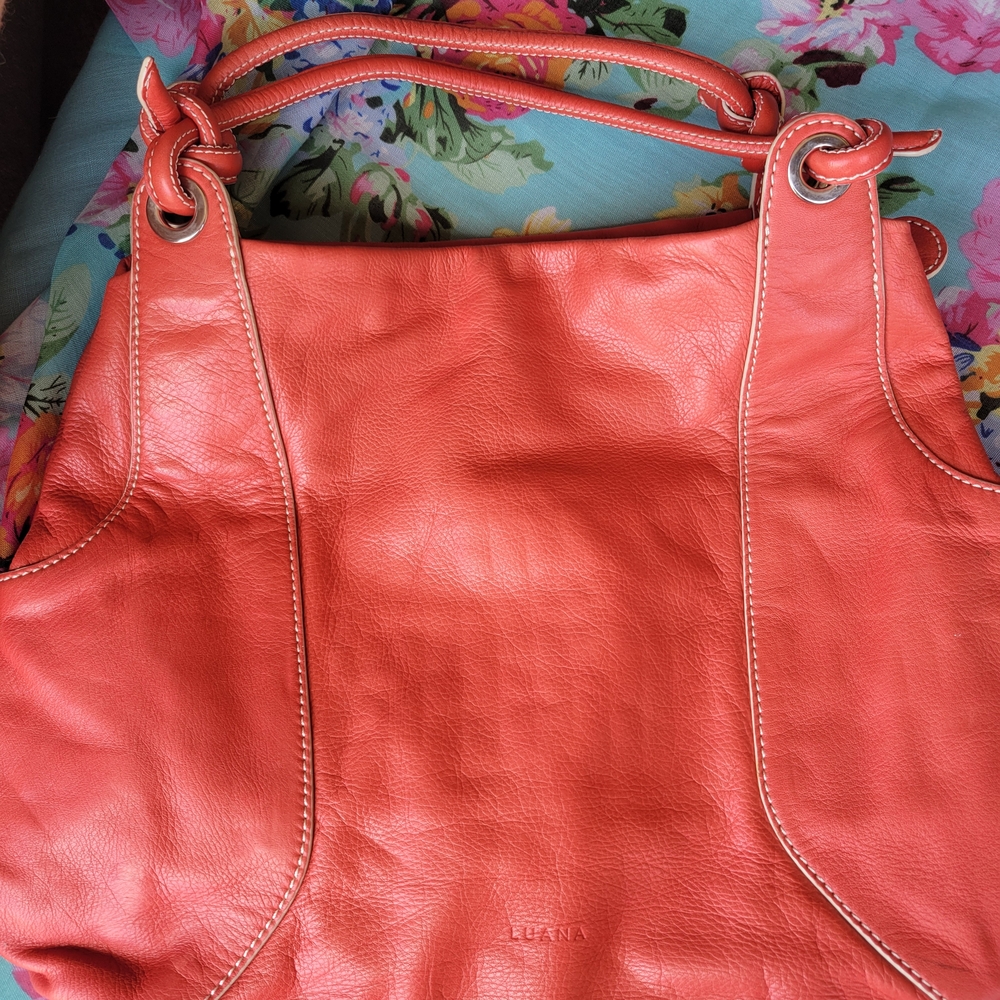 LUANA of ITALY, LEATHER LUXURY SHOULDER BAG handbag